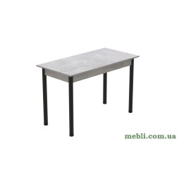 Стіл кухонний Ferrum-decor Беніта 75x120x80 Чорний ДСП Бетон 16мм