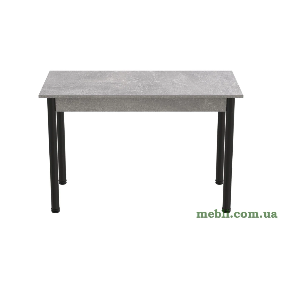 Стіл кухонний Ferrum-decor Беніта 75x120x80 Чорний ДСП Бетон 16мм