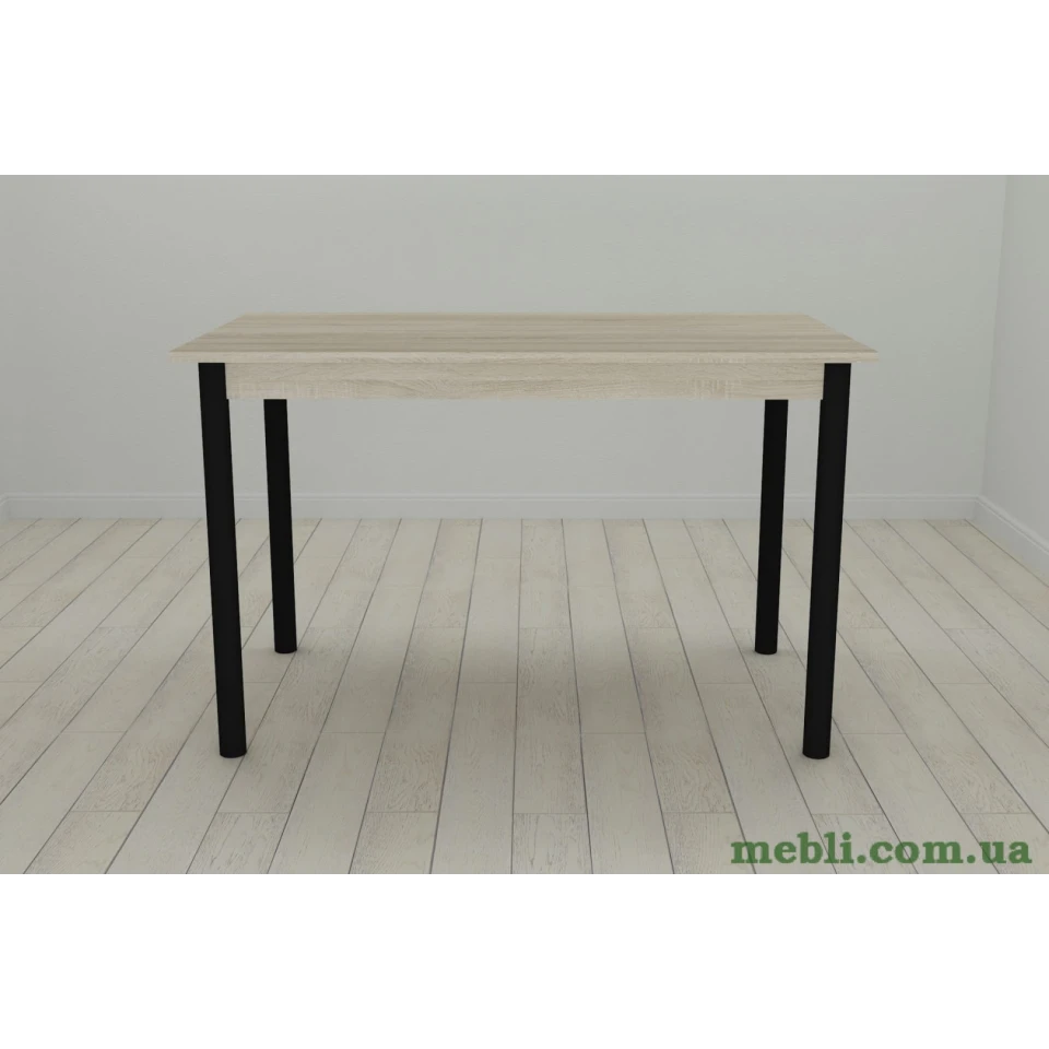 Стіл кухонний Ferrum-decor Беніта 75x120x80 Чорний ДСП Сонома 16мм