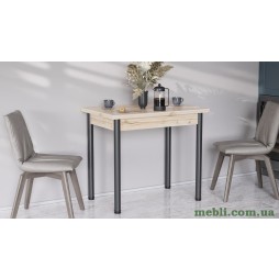 Обідній стіл-формер розкладний Берта Ferrum-decor 750x1200x900 Чорний метал ДСП Дуб Сан-Марино