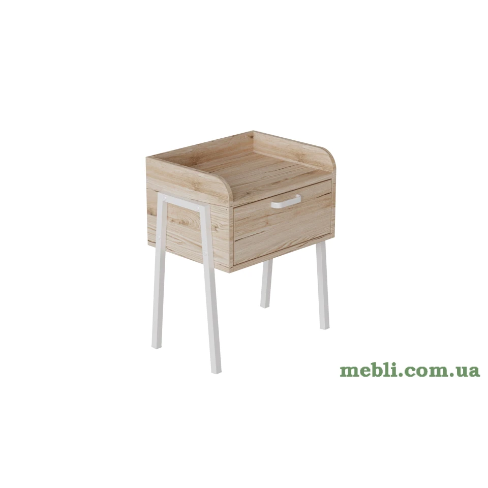 Модульна тумба Ferrum-decor Бетті 540x450x320 метал Білий ДСП Артизан