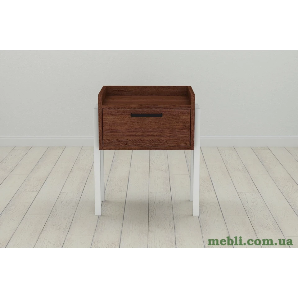 Модульна тумба Ferrum-decor Бетті 540x450x320 метал Білий ДСП Венге
