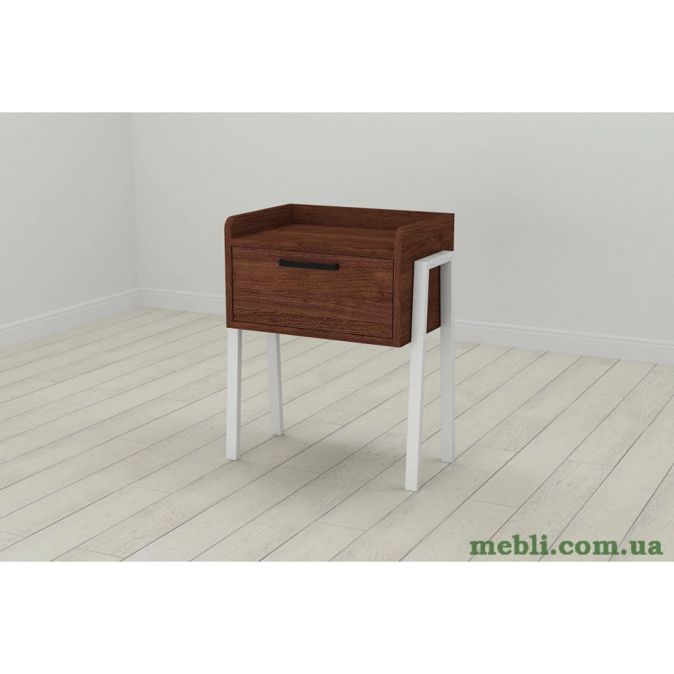 Модульна тумба Ferrum-decor Бетті 540x450x320 метал Білий ДСП Венге