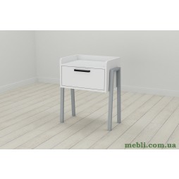 Модульна тумба Ferrum-decor Бетті 540x450x320 метал Сірий ДСП Білий