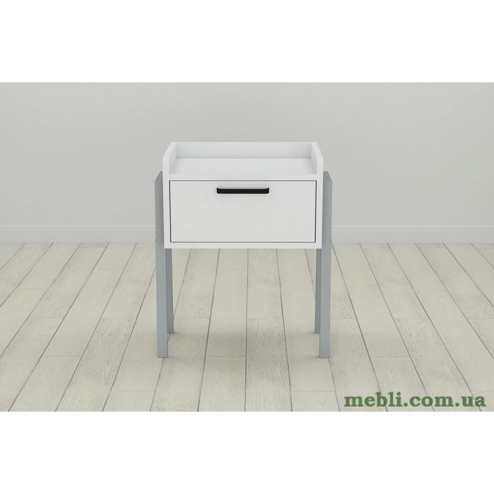 Модульна тумба Ferrum-decor Бетті 540x450x320 метал Сірий ДСП Білий