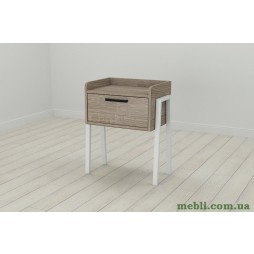 Тумба модульна Ferrum-decor Бетті 540x450x320 метал Білий ДСП Сонома Трюфель