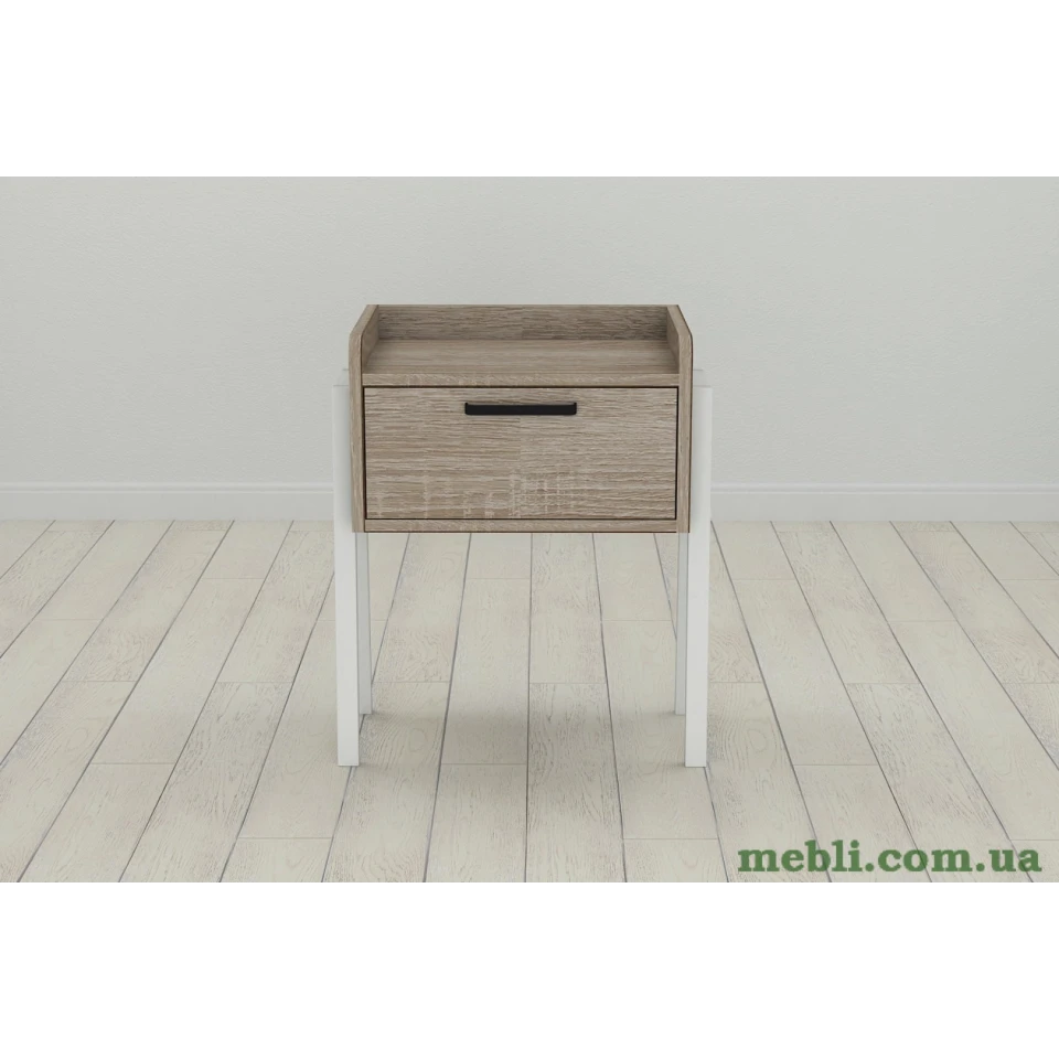 Тумба модульна Ferrum-decor Бетті 540x450x320 метал Білий ДСП Сонома Трюфель
