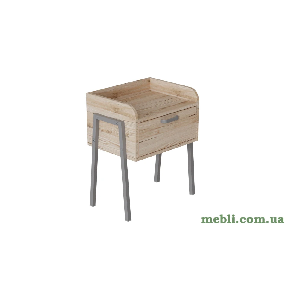 Тумба модульна Ferrum-decor Бетті 540x450x320 метал Сірий ДСП Артизан