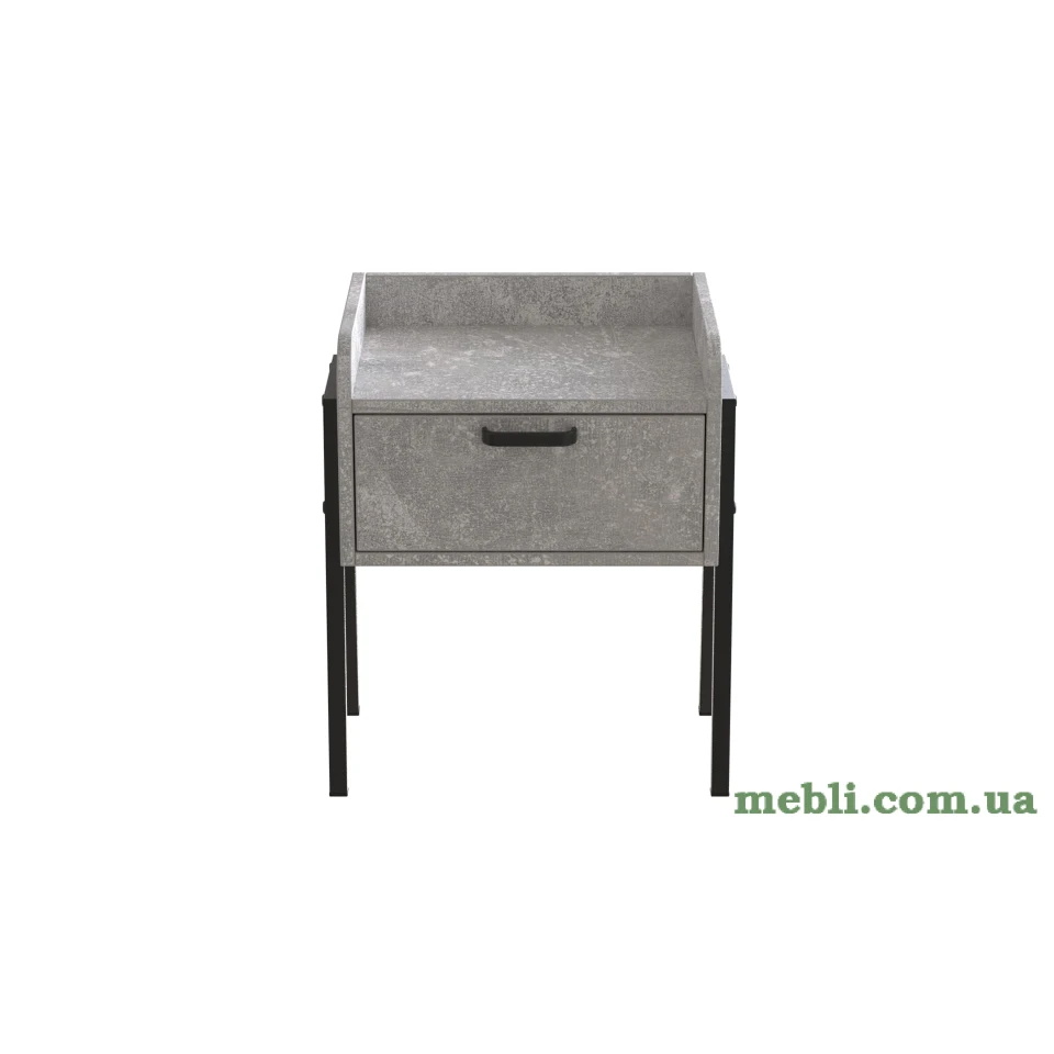 Тумба модульна Ferrum-decor Бетті 540x450x320 метал Чорний ДСП Бетон