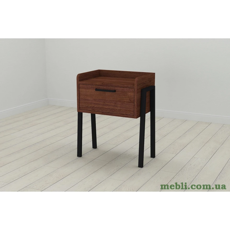 Тумба модульна Ferrum-decor Бетті 540x450x320 метал Чорний ДСП Венге