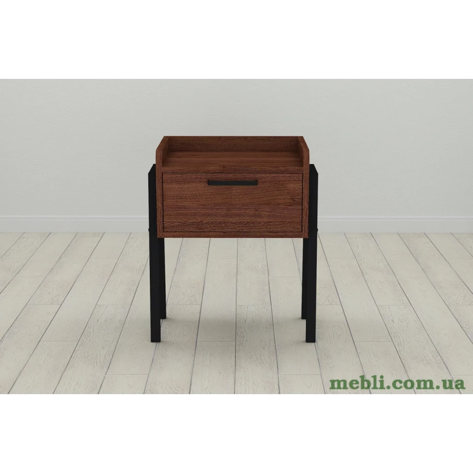 Тумба модульна Ferrum-decor Бетті 540x450x320 метал Чорний ДСП Венге