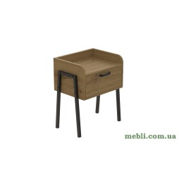 Тумба модульна Ferrum-decor Бетті 540x450x320 метал Чорний ДСП Дуб Дуб Артизан