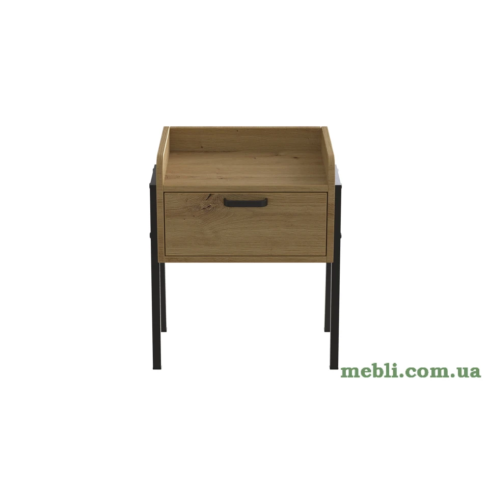 Тумба модульна Ferrum-decor Бетті 540x450x320 метал Чорний ДСП Дуб Дуб Артизан