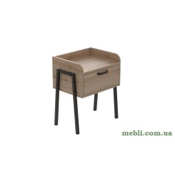 Тумба модульна Ferrum-decor Бетті 540x450x320 метал Чорний ДСП Дуб Сан-Марино