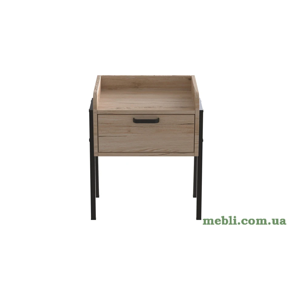 Тумба модульна Ferrum-decor Бетті 540x450x320 метал Чорний ДСП Дуб Сан-Марино