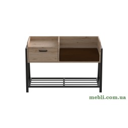 Банкетка із тумбочкою Ferrum-decor Бланка 540x1000x320 метал Чорний ДСП Артизан