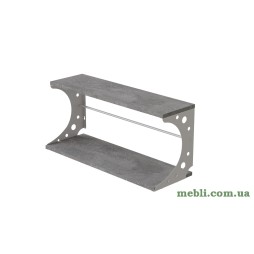 Полиця настінна Ferrum-decor Букін 330x500x240 метал Білий ДСП Бетон