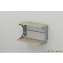 Полиця настінна Ferrum-decor Букін 330x500x240 метал Сірий ДСП Сонома