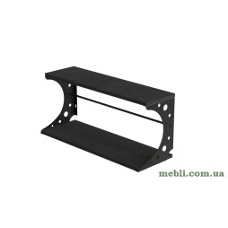 Полиця настінна Ferrum-decor Букін 330x500x240 метал Чорний ДСП Венге