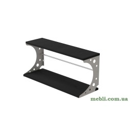 Полиця настінна Ferrum-decor Букін 330x600x240 метал Білий ДСП Венге