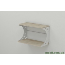 Полиця настінна Ferrum-decor Букін 330x600x240 метал Білий ДСП Сонома