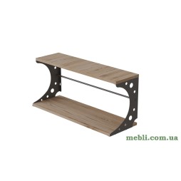 Полиця настінна Ferrum-decor Букін 330x600x240 метал Сірий ДСП Артізан
