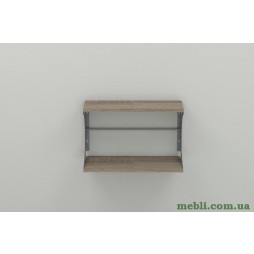 Полиця настінна Ferrum-decor Букін 330x600x240 метал Сірий ДСП Сонома Трюфель