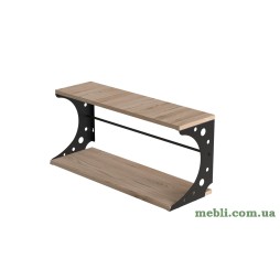 Полиця настінна Ferrum-decor Букін 330x600x240 метал Чорний ДСП Артізан