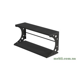 Полиця настінна Ferrum-decor Букін 330x600x240 метал Чорний ДСП Венге