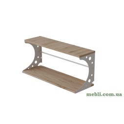 Полиця настінна Ferrum-decor Букін 330x700x240 метал Білий ДСП Артізан