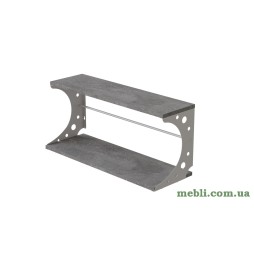 Полиця настінна Ferrum-decor Букін 330x700x240 метал Білий ДСП Бетон