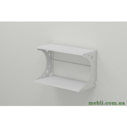 Полиця настінна Ferrum-decor Букін 330x700x240 метал Білий ДСП Білий