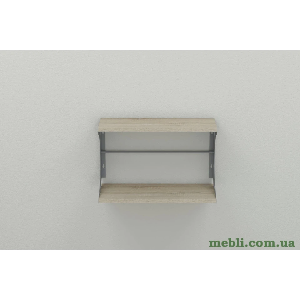Полиця настінна Ferrum-decor Букін 330x700x240 метал Сірий ДСП Сонома