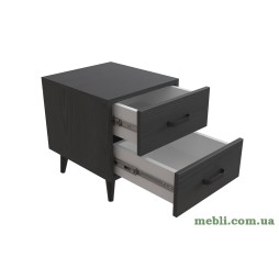 Тумба Віва 2 на конусних ніжках Ferrum-decor 41x35x40 Чорний метал ДСП Сосна Кембра