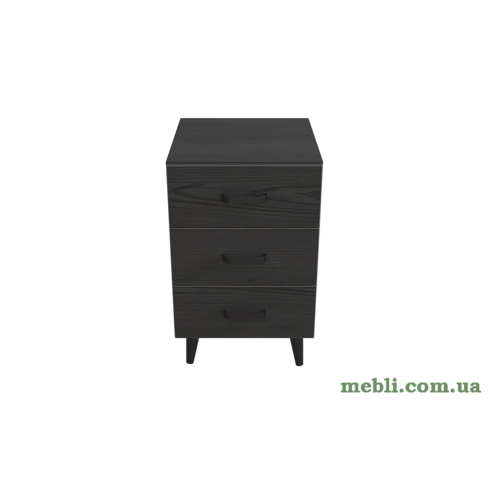 Тумба Віва 3 на конусних ніжках Ferrum-decor 56,5x35x40 Чорний метал ДСП Сосна Кембра