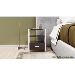 Тумба універсальна Ferrum-decor Вів'єн 1/1 50x41x40 білий ДСП Венге 16мм