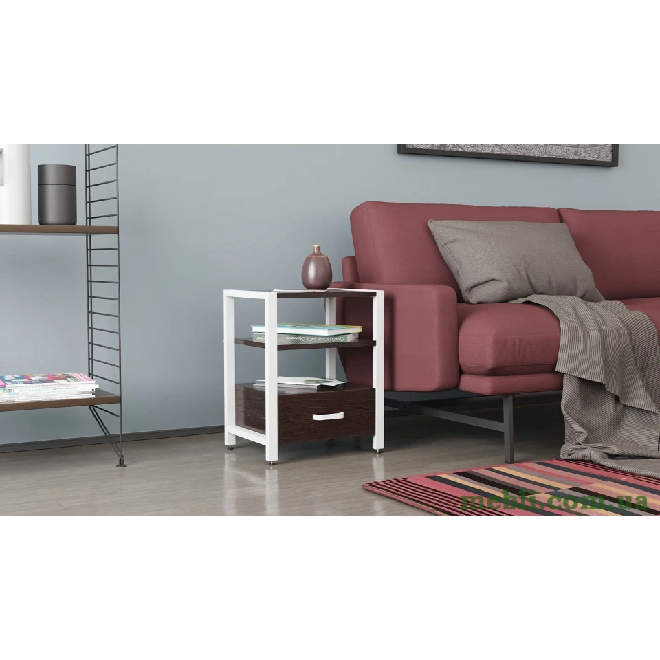 Тумба універсальна Ferrum-decor Вів'єн 1/1 50x41x40 білий ДСП Венге 16мм