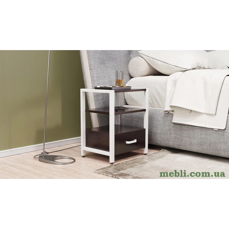 Тумба універсальна Ferrum-decor Вів'єн 1/1 50x41x40 білий ДСП Венге 16мм