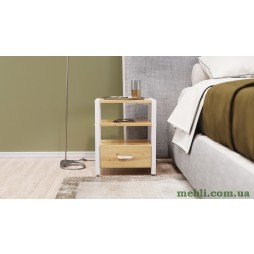 Тумба універсальна Ferrum-decor Вів'єн 1/1 50x41x40 білий ДСП Дуб Артизан 16мм