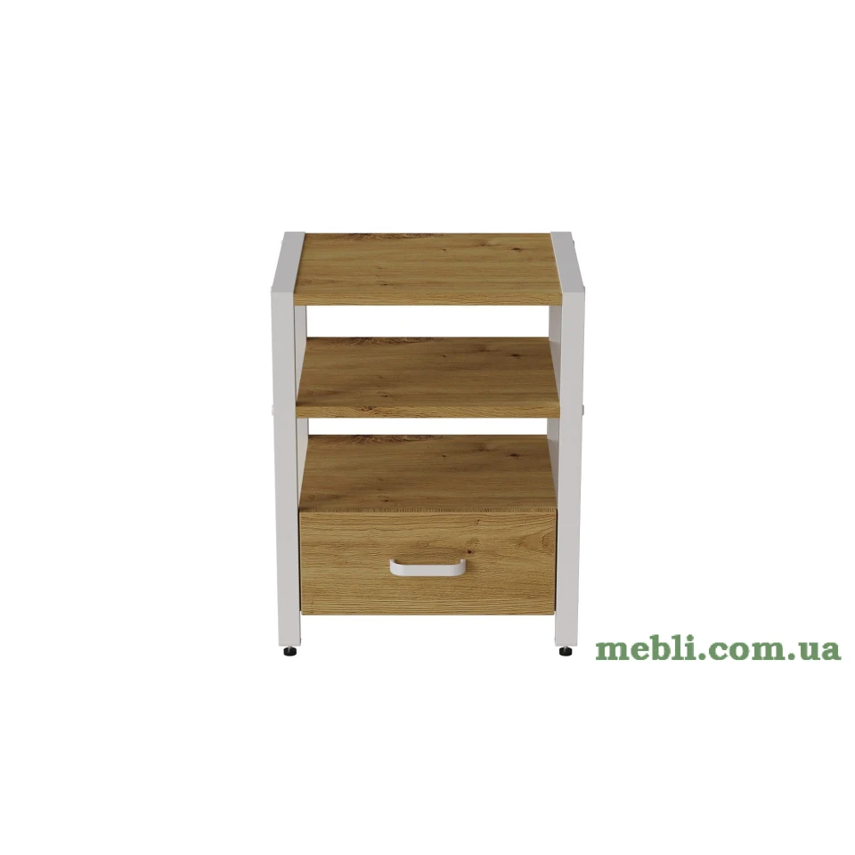Тумба універсальна Ferrum-decor Вів'єн 1/1 50x41x40 білий ДСП Дуб Артизан 16мм