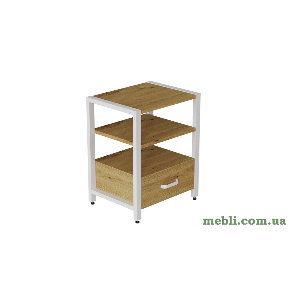 Тумба універсальна Ferrum-decor Вів'єн 1/1 50x41x40 білий ДСП Дуб Артизан 16мм
