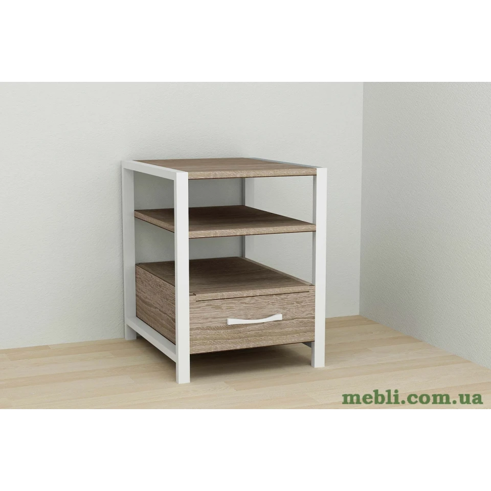 Тумба універсальна Ferrum-decor Вів'єн 1/1 50x41x40 білий ДСП Дуб Сонома Трюфель 16мм
