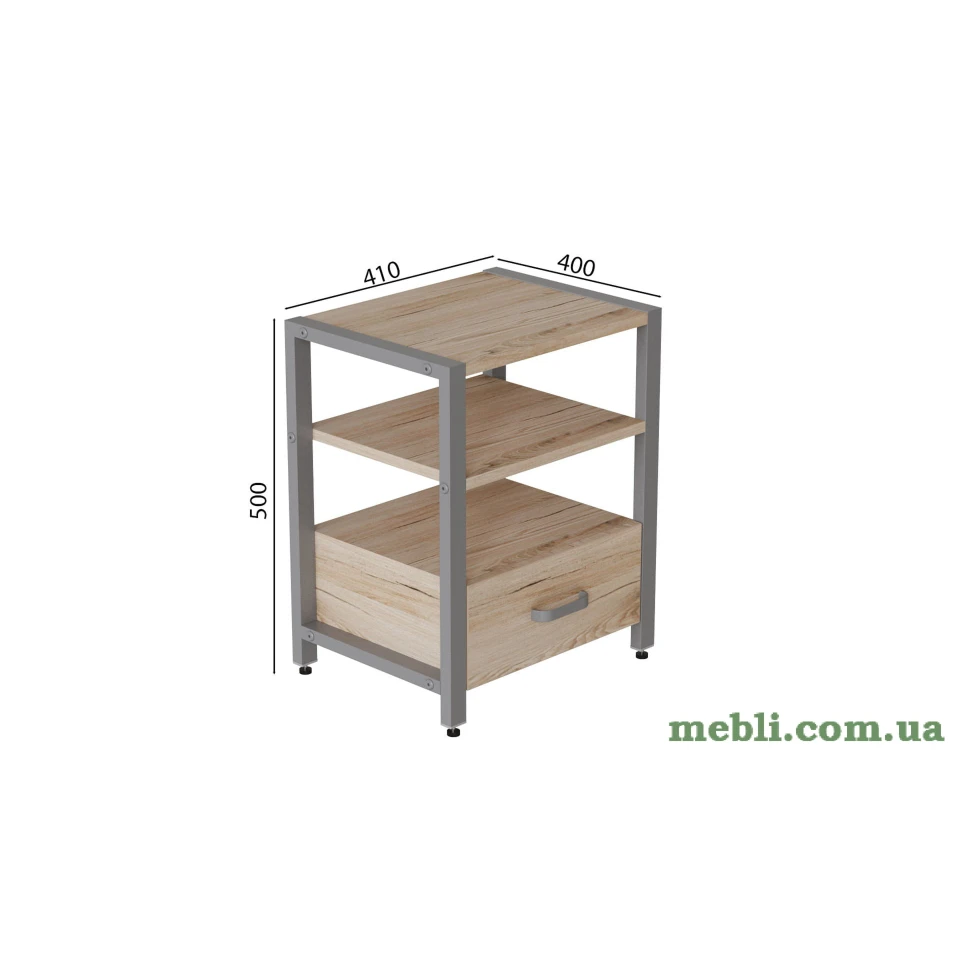 Тумба універсальна Ferrum-decor Вів'єн 1/1 50x41x40 сірий ДСП Дуб Артизан 16мм