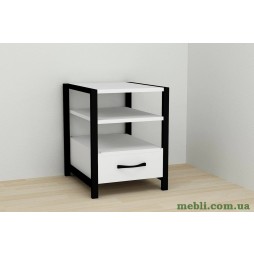 Тумба універсальна Ferrum-decor Вів'єн 1/1 50x41x40 чорний ДСП Білий 16мм