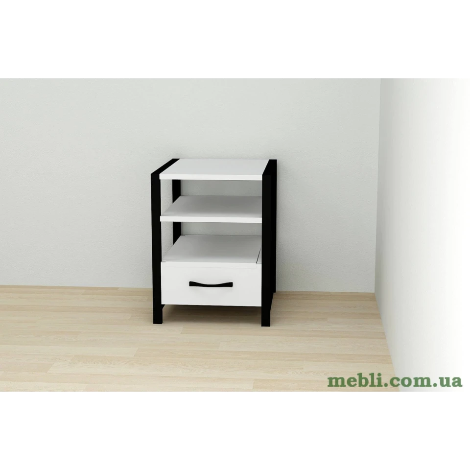 Тумба універсальна Ferrum-decor Вів'єн 1/1 50x41x40 чорний ДСП Білий 16мм