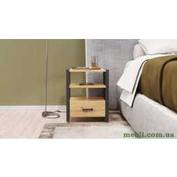 Тумба універсальна Ferrum-decor Вів'єн 1/1 50x41x40 чорний ДСП Дуб Артизан 16мм