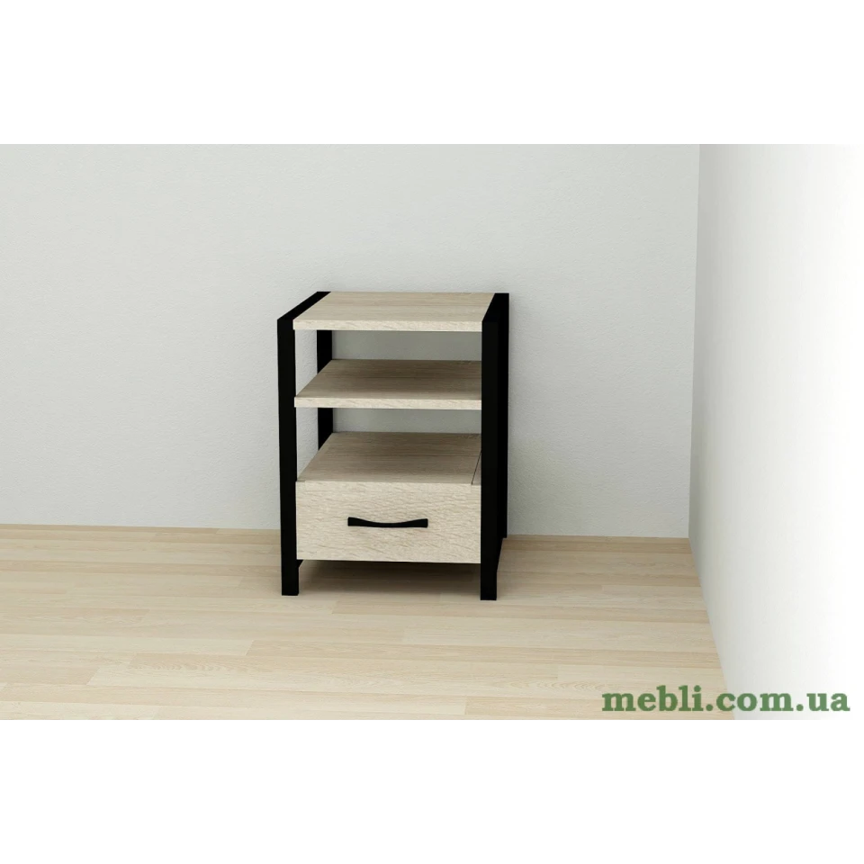 Тумба універсальна Ferrum-decor Вів'єн 1/1 50x41x40 чорний ДСП Дуб Сонома 16мм