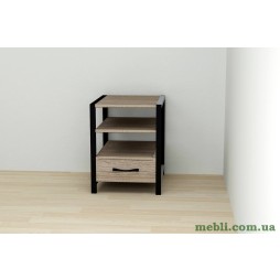 Тумба універсальна Ferrum-decor Вів'єн 1/1 50x41x40 чорний ДСП Дуб Сонома Трюфель 16мм