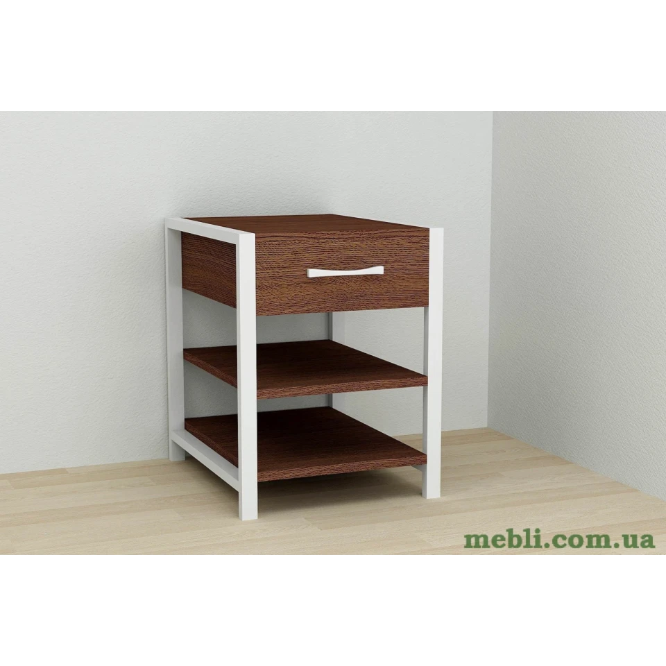 Тумба універсальна Ferrum-decor Вів'єн 1/2 50x41x40 білий ДСП Венге 16мм