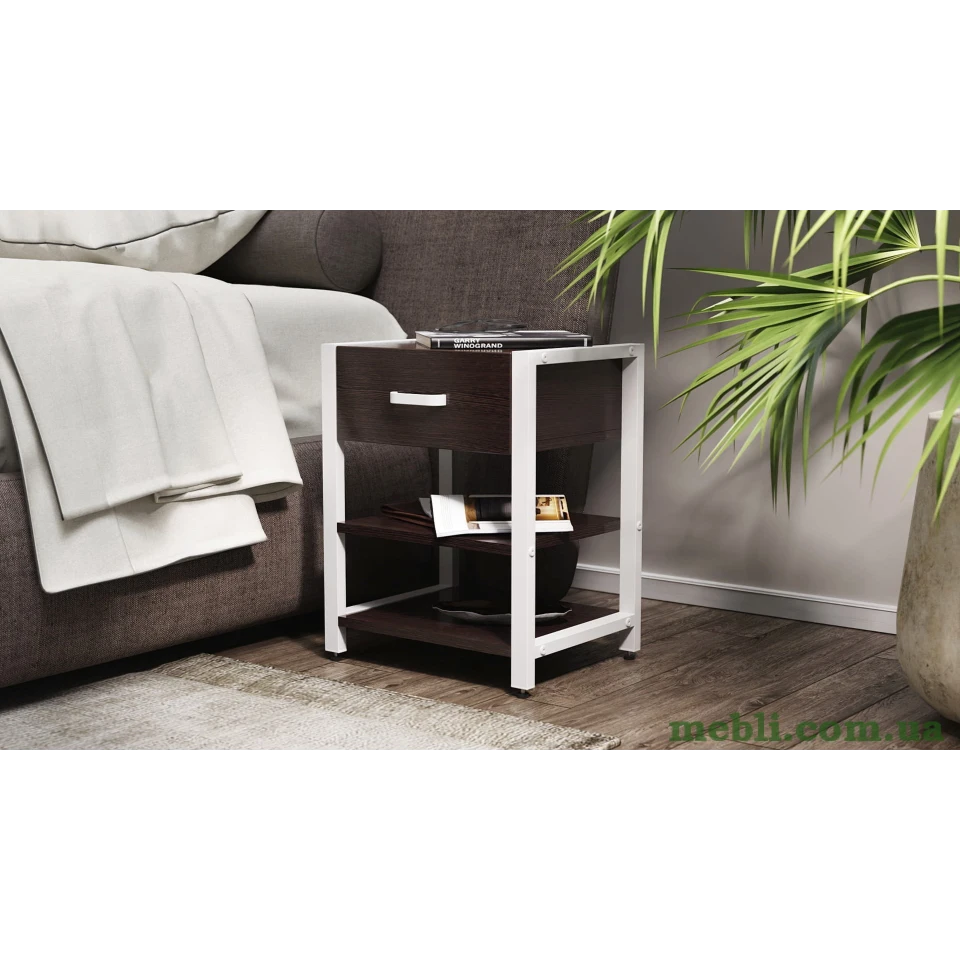 Тумба універсальна Ferrum-decor Вів'єн 1/2 50x41x40 білий ДСП Венге 16мм